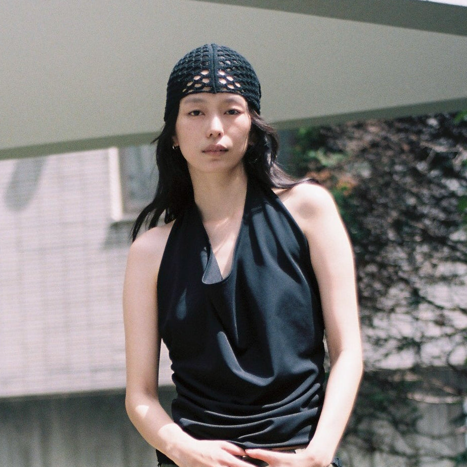 CHAIN STITCH KNIT DURAG (BLACK)