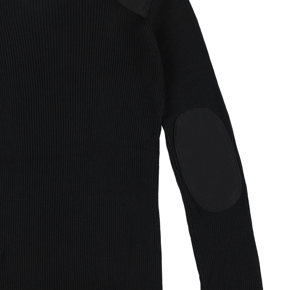 RIBBED WOOL COMMAND SWEATER SKIN FIT (BLACK)