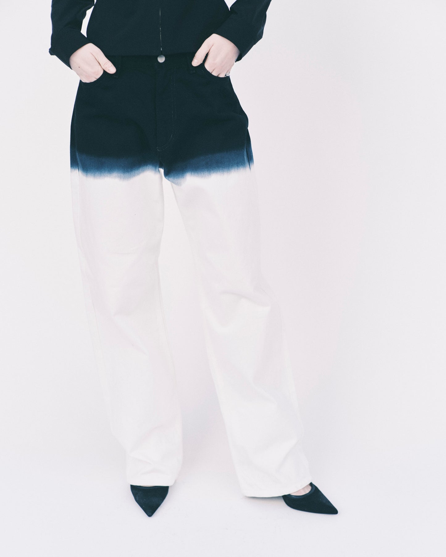UNISEX / TIE DYE DENIM (BLACK WHITE TIE DYE)