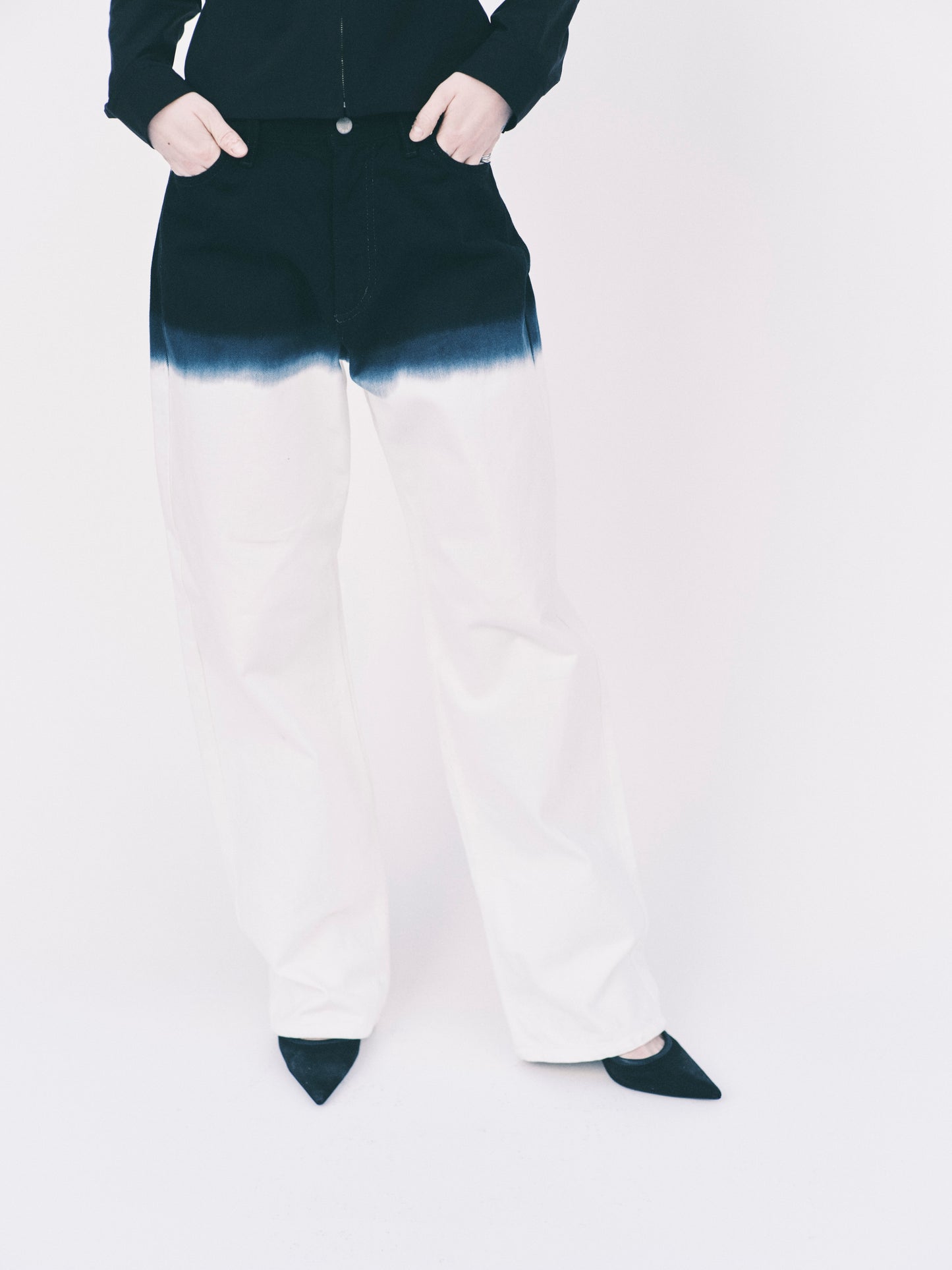 UNISEX / TIE DYE DENIM (BLACK WHITE TIE DYE)