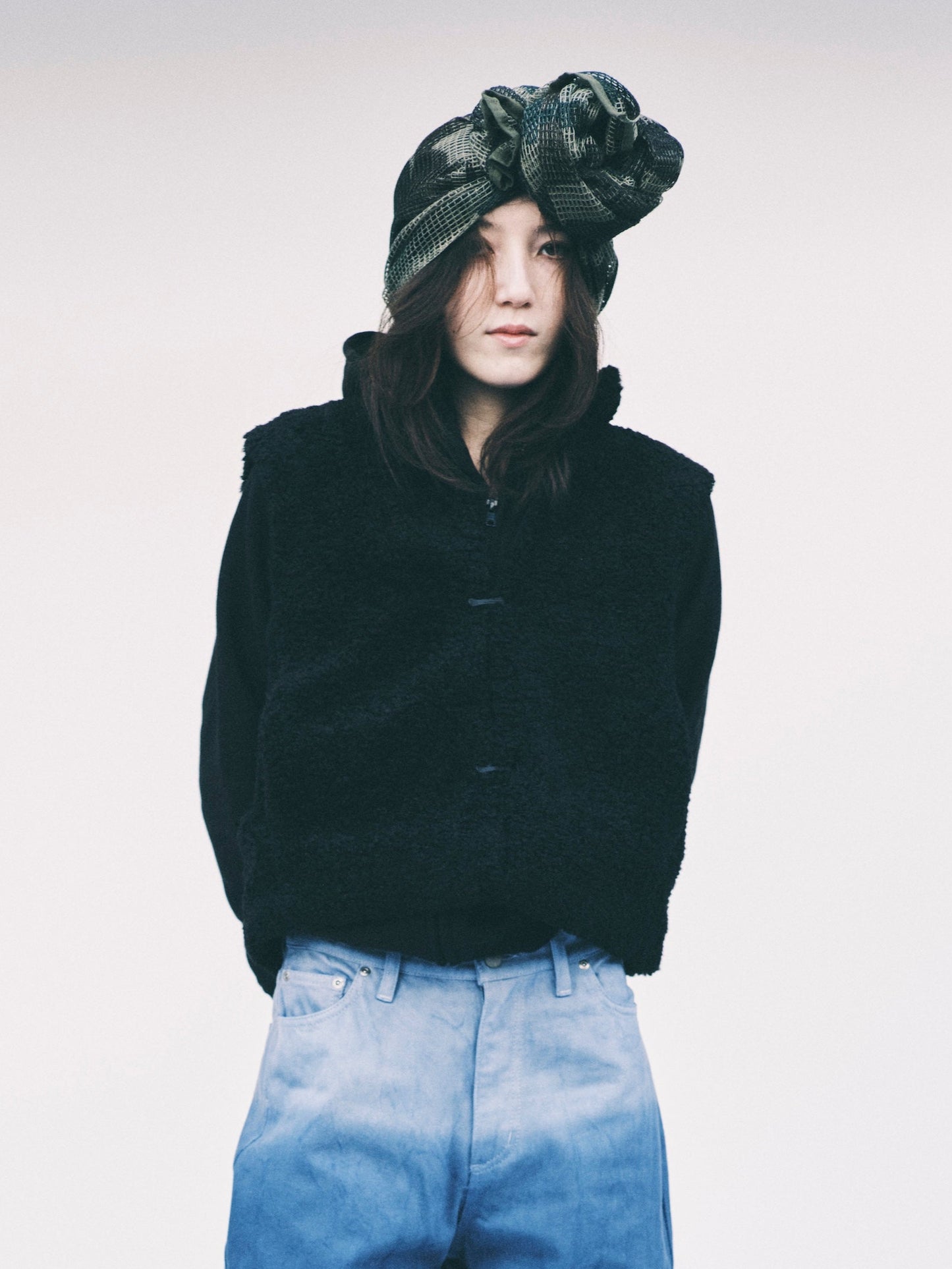 BLACK FUR VEST