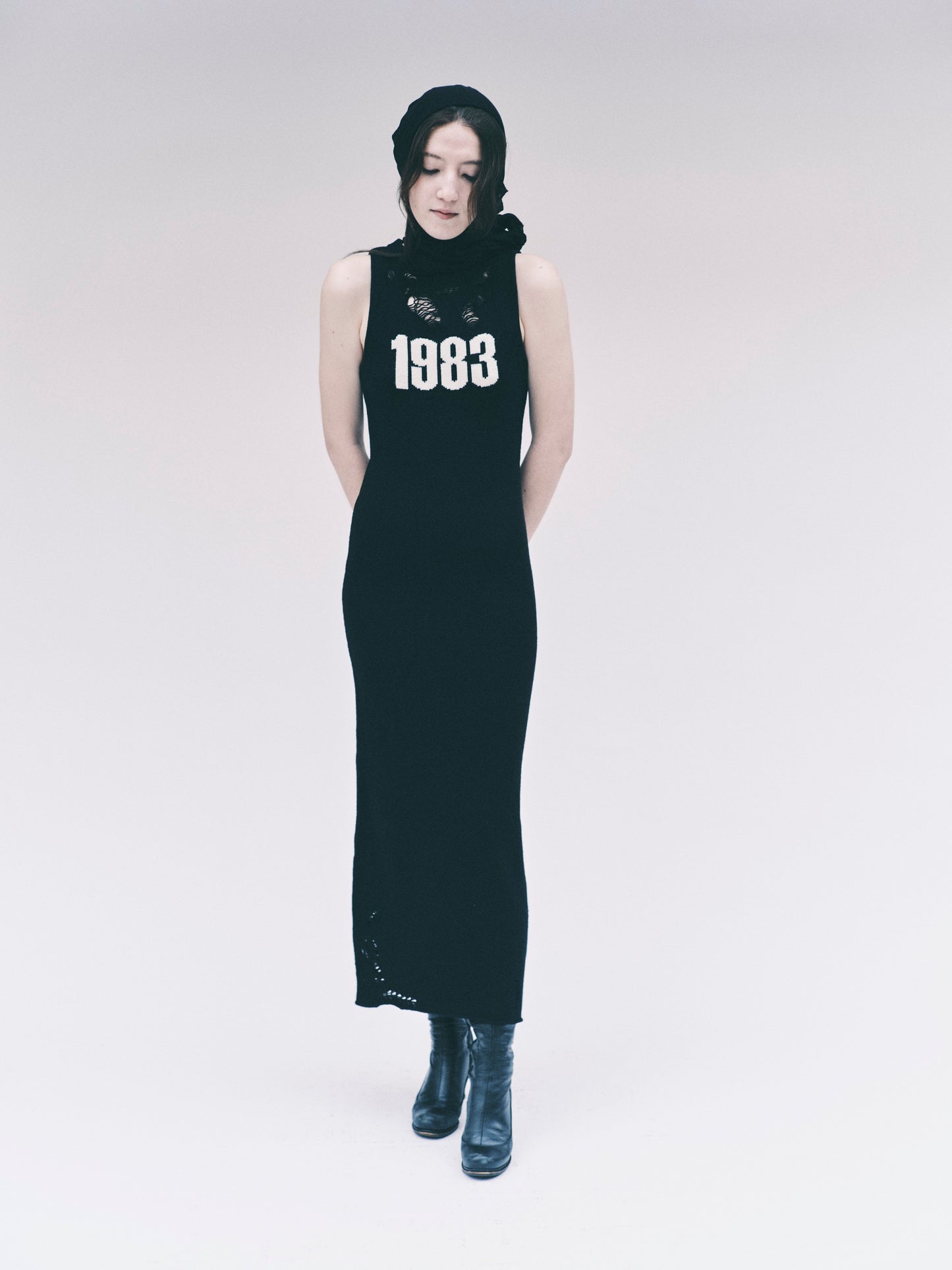 1983 TIGHT KNIT DRESS (BLACK)