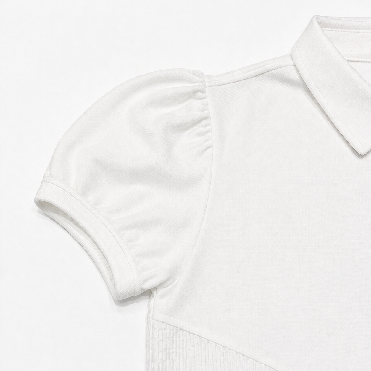 LINEN CHECK JACQUARD POLO SHIRTS (WHITE)