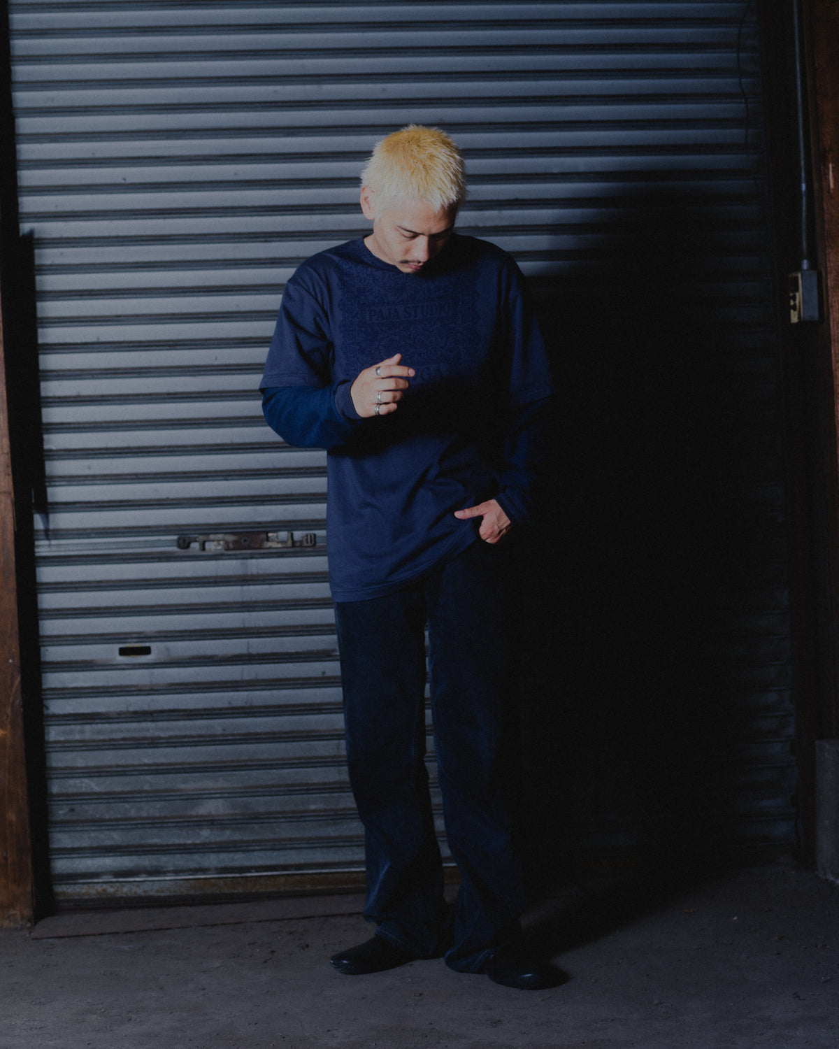[PRE ORDER] LAYERED L/S TEE (NAVY)