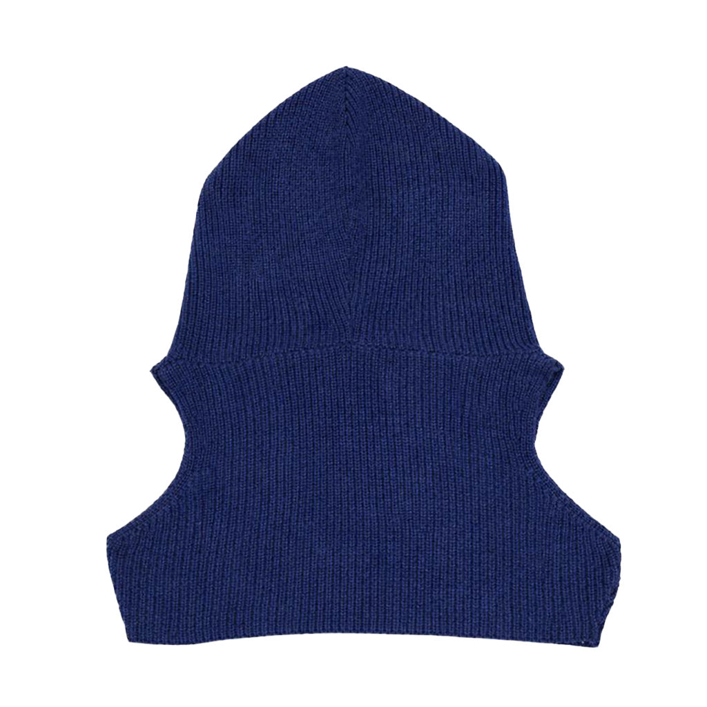 KNIT HOODIE TOPS (NAVY)