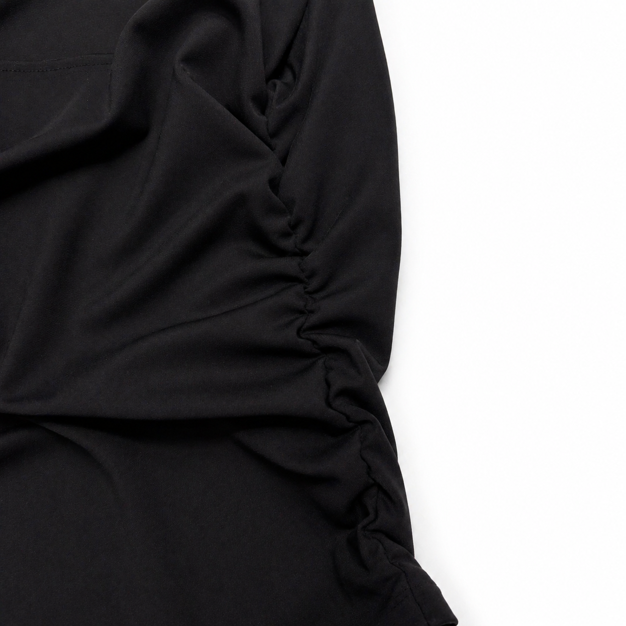 HOLTER NECK JERSEY TOPS (BLACK)