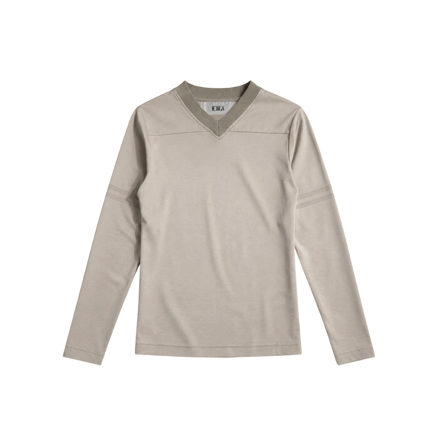 FOOT BALL LS TEE (BEIGE)