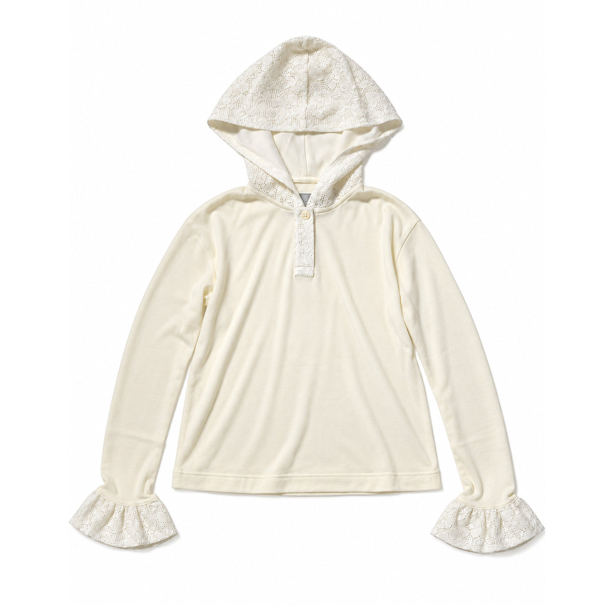LACE HOODIE (WHITE)