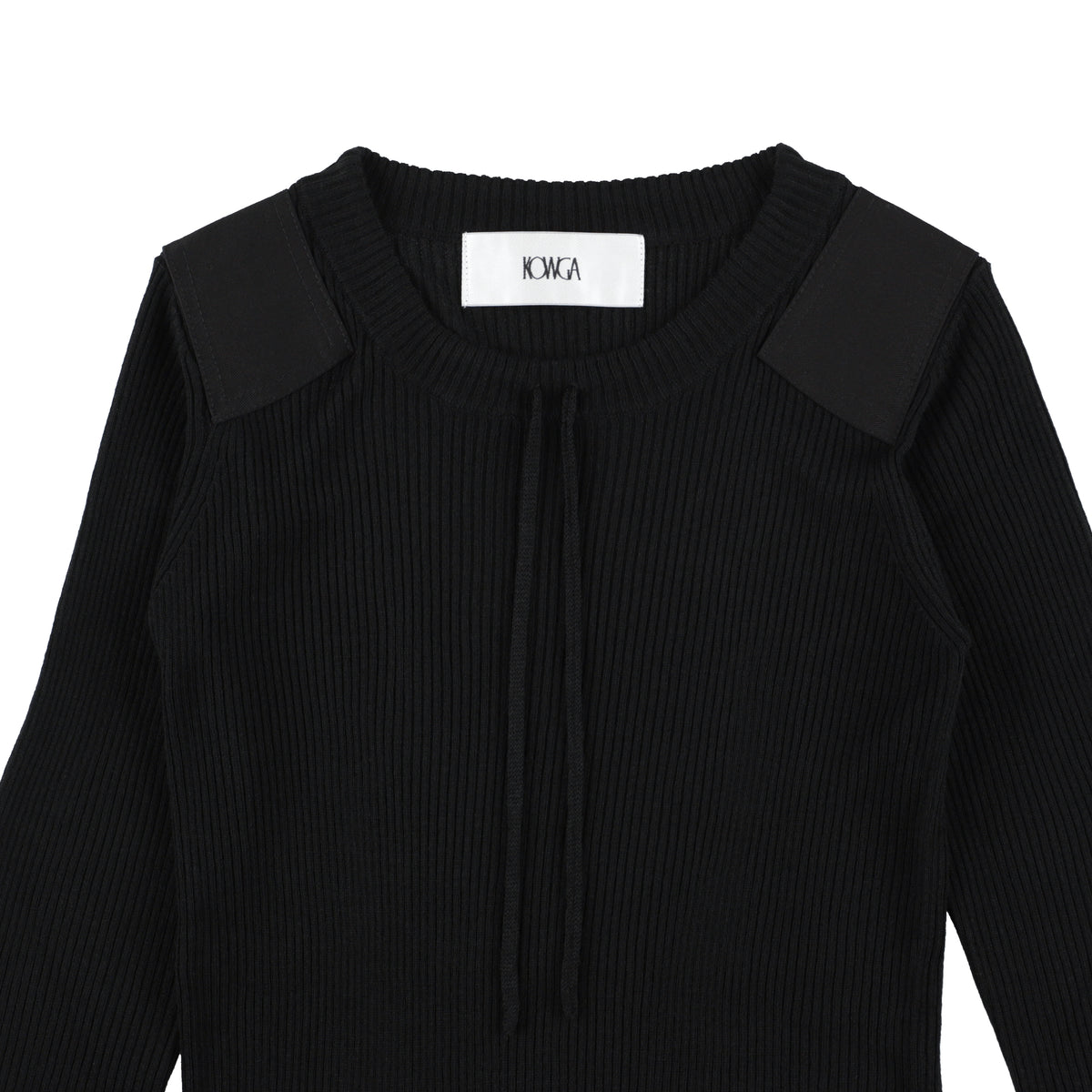 RIBBED WOOL COMMAND SWEATER SKIN FIT (BLACK)