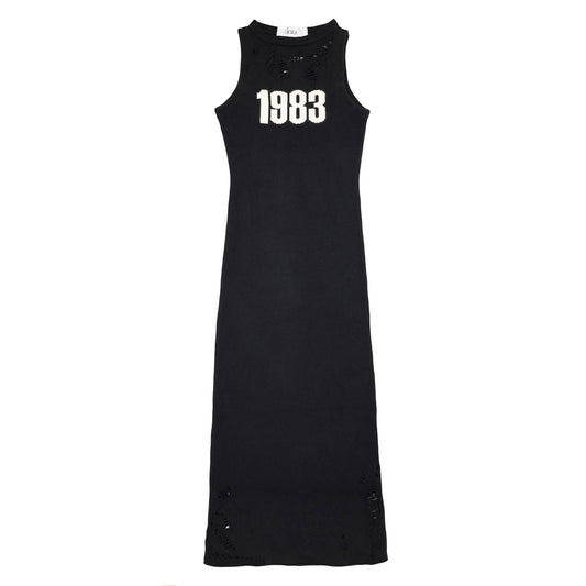 1983 TIGHT KNIT DRESS (BLACK)