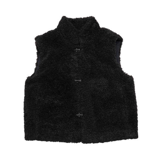 BLACK FUR VEST