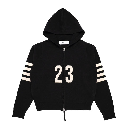 UNSEX / FOOT BALL KNIT ZIP HOODIE