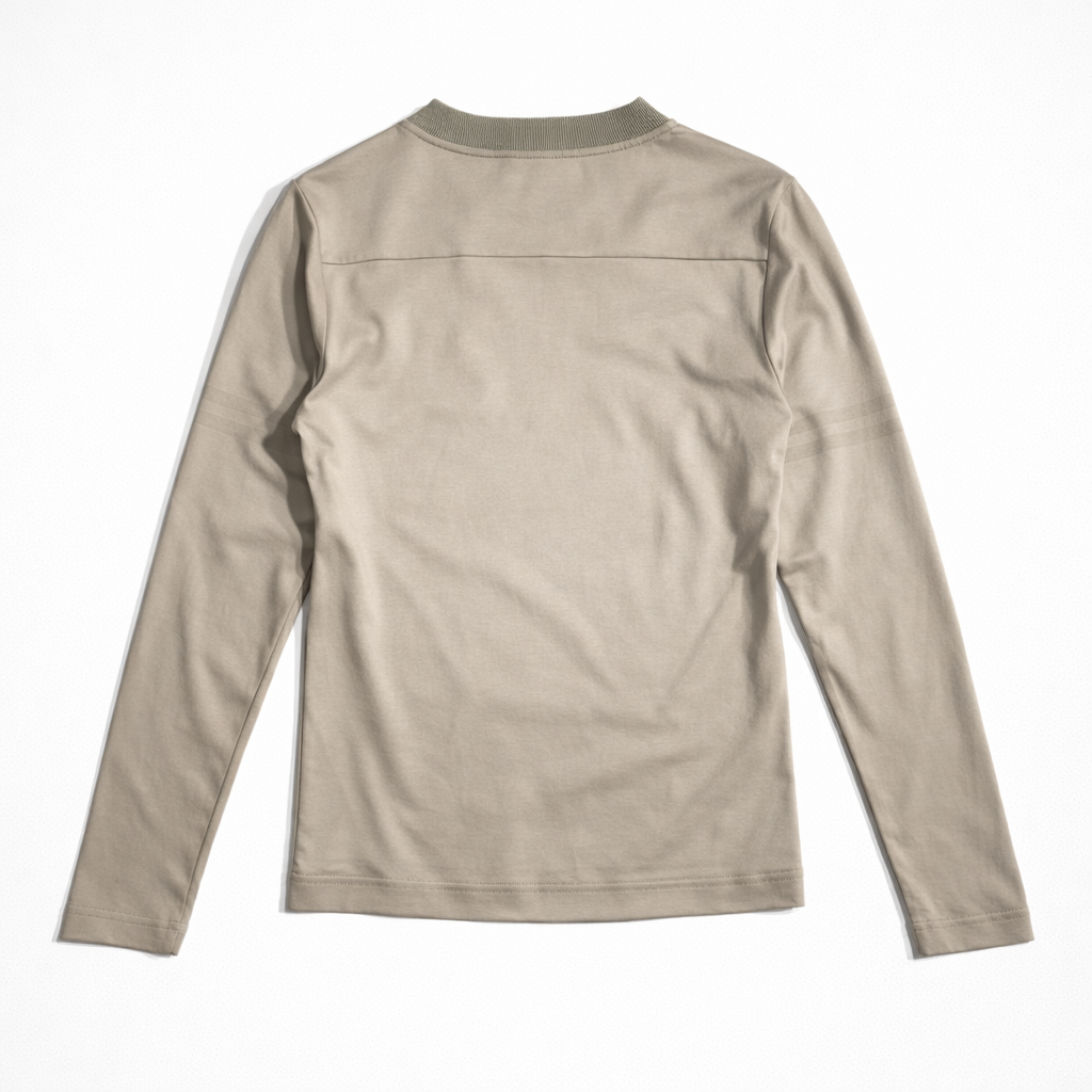 FOOT BALL LS TEE (BEIGE)