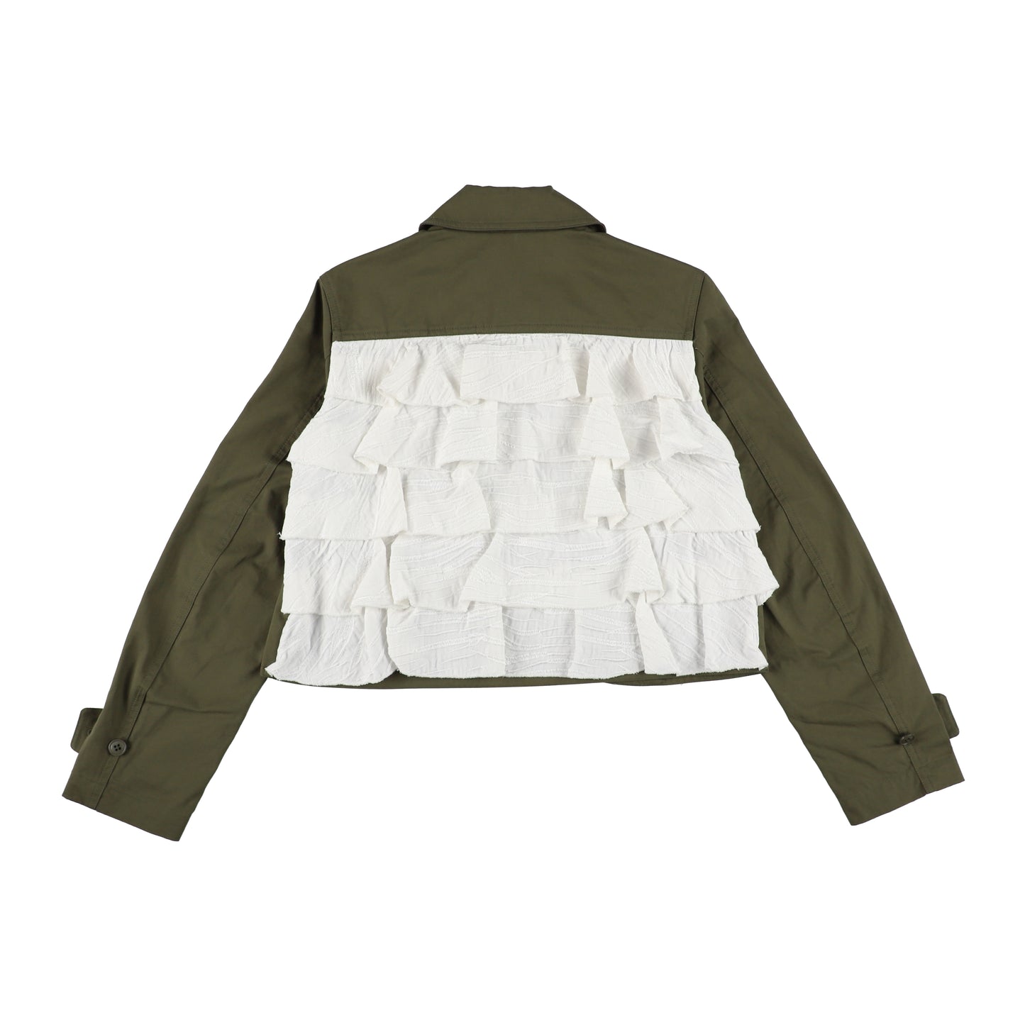 ZEBRA FRILL MILITARY JKT(OLIVE)
