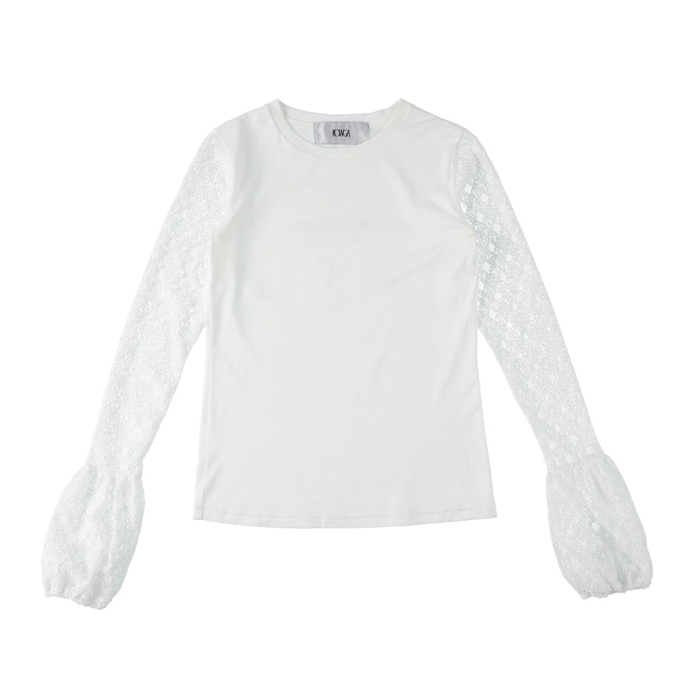 LACE SLEEVE TOPS (WHITE)