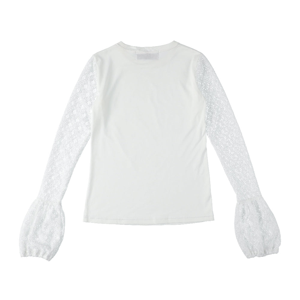 LACE SLEEVE TOPS (WHITE)