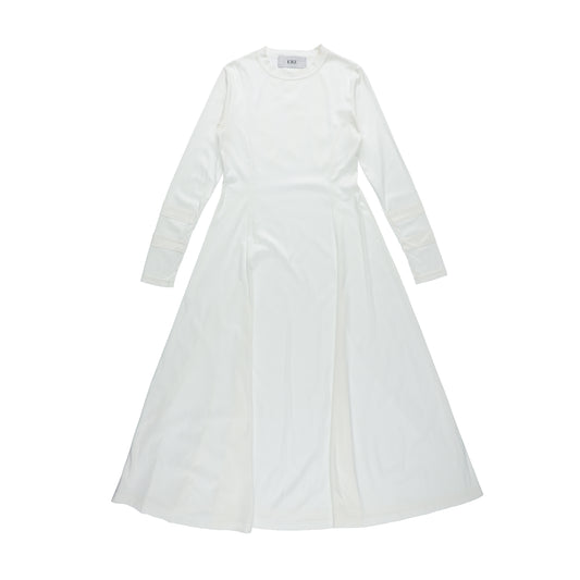 LONG SLEEVE T-SHIRTS DRESS (WHITE)