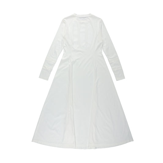 LONG SLEEVE T-SHIRTS DRESS (WHITE)