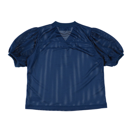MESH PUFF SLEEVE TOPS (NAVY)