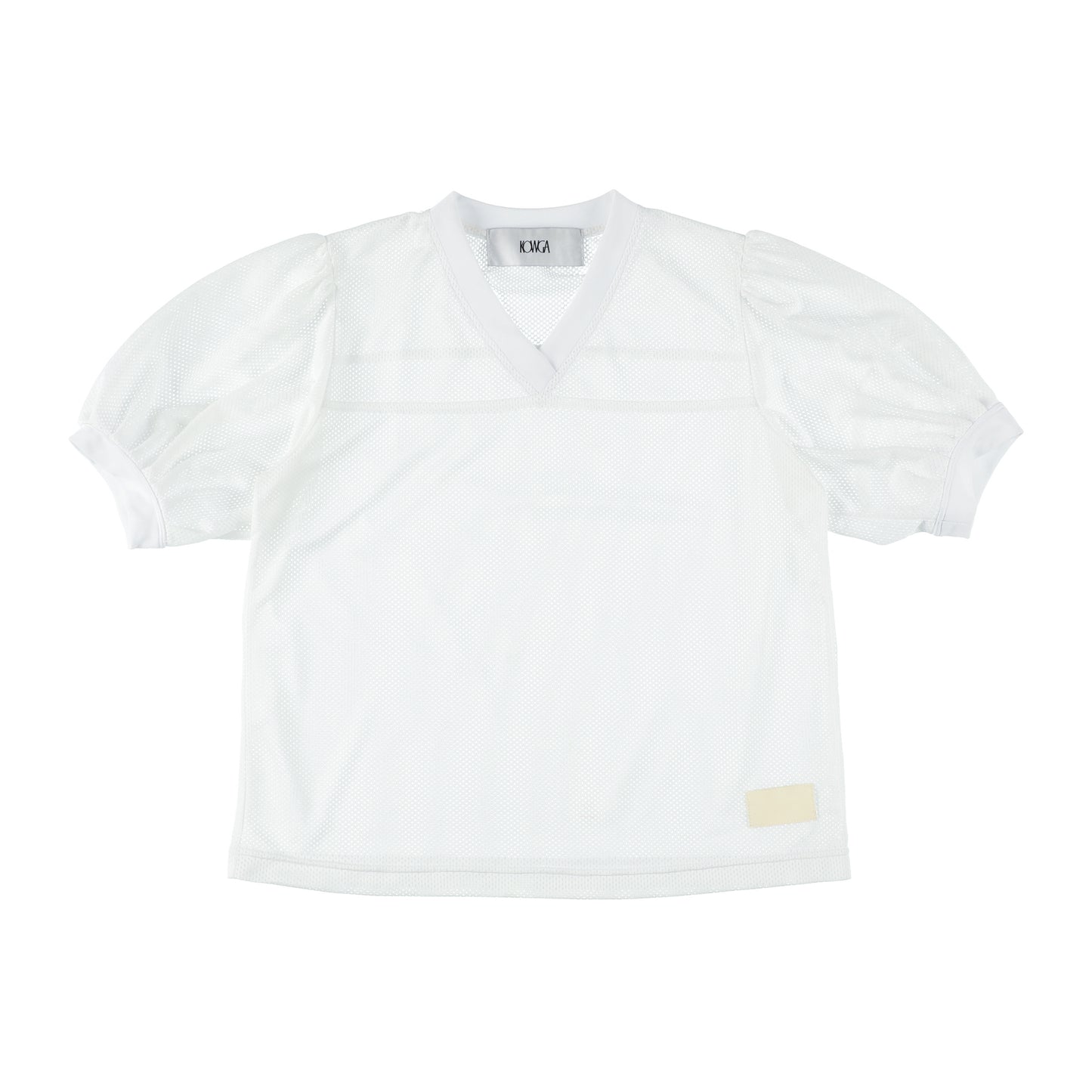 MESH PUFF SLEEVE TOPS (WHITE)