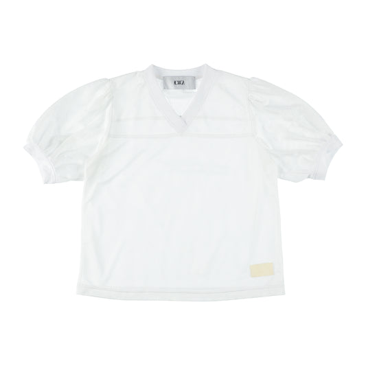 MESH PUFF SLEEVE TOPS (WHITE)