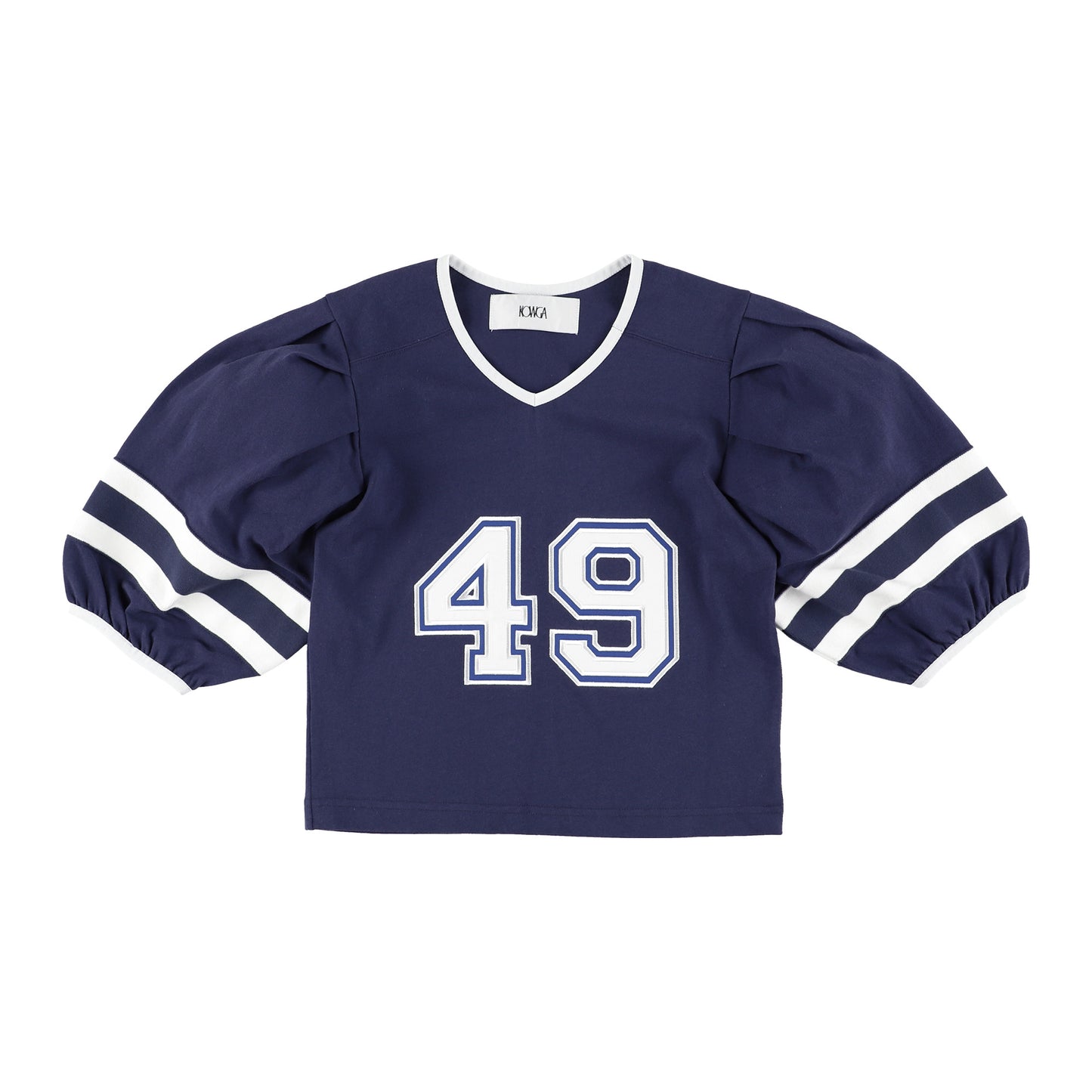 FOOT BALL PUFF SLEEVE  (NAVY)