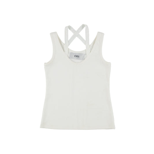 BASIC LACE TANK TOP / WHITE