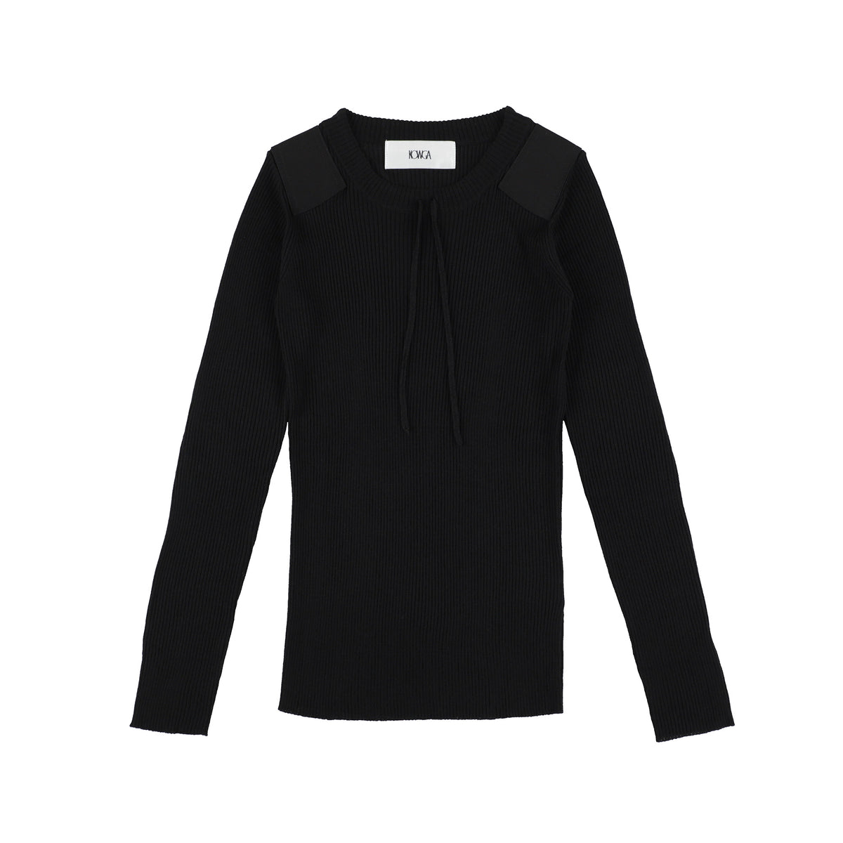RIBBED WOOL COMMAND SWEATER SKIN FIT (BLACK)