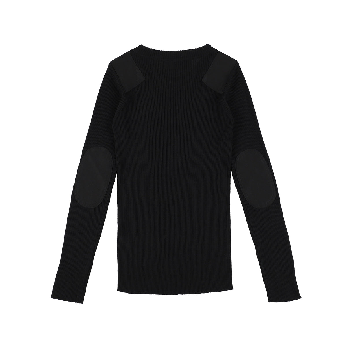 RIBBED WOOL COMMAND SWEATER SKIN FIT (BLACK)