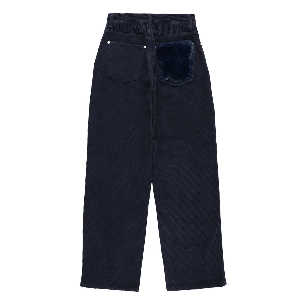 CORDUROY STRAIGHT PANTS (NAVY)