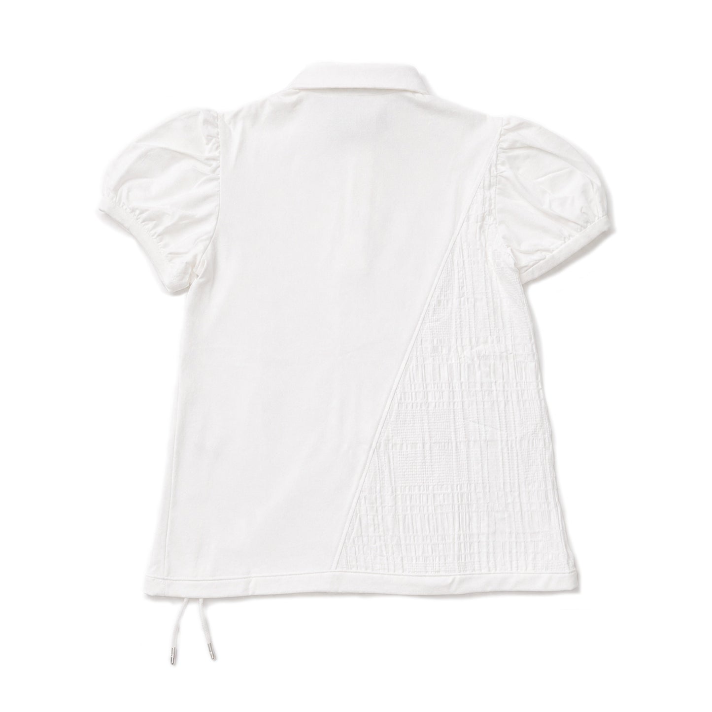 LINEN CHECK JACQUARD POLO SHIRTS (WHITE)
