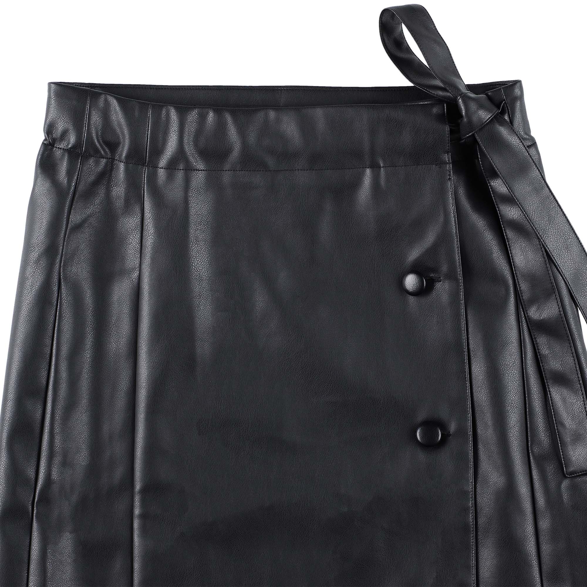 行列のできるレビュー商品、集めました。高評価アイテム WRAP LEATHER SYNTHETIC SKIRT ONLINE OFFICIAL KOWGA – (BLACK) スカート