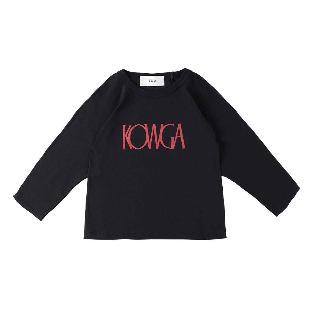 KOWGA × SOLAR Raglan sleeve tee (BLACK)